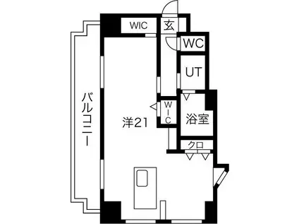 三陽ビルディング(1LDK/3階)の間取り写真