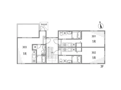 ファーブル蒲田(ワンルーム/3階)の間取り写真
