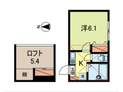 エクセルフォルム新高円寺(1K/1階)の間取り写真