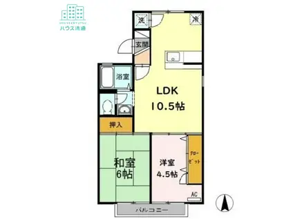サンライトもとがま(2LDK/2階)の間取り写真