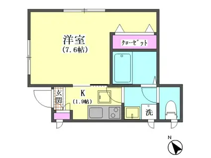 西大井31011(1K/1階)の間取り写真