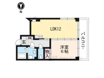 シャトーレスト(1LDK/10階)の間取り写真