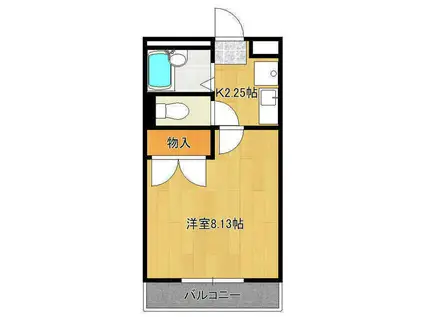 LAKE-MINAMI(1K/3階)の間取り写真