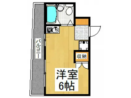 OLIVE(ワンルーム/2階)の間取り写真