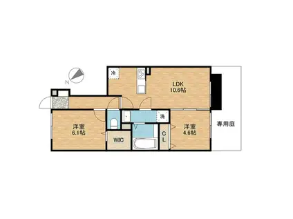 アローズ(2LDK/1階)の間取り写真