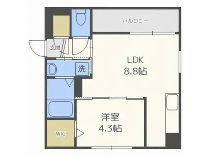 スペチアーレ大通(1LDK/3階)の間取り写真