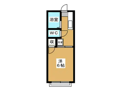 メゾンゴールド村上(1K/2階)の間取り写真