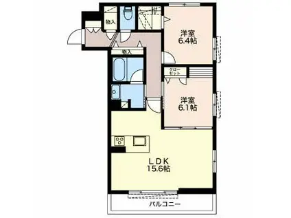 グランフィオーレ・ルミーナ(2LDK/3階)の間取り写真