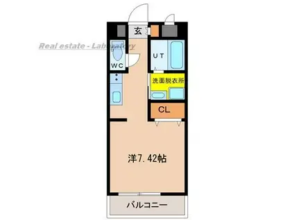 アルテマイスター橘通(1K/9階)の間取り写真