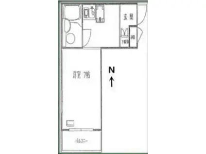 ライオンズマンション渋谷(ワンルーム/5階)の間取り写真