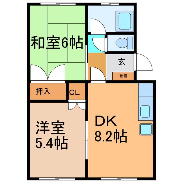 松井ハイツ(2DK/3階)の間取り写真