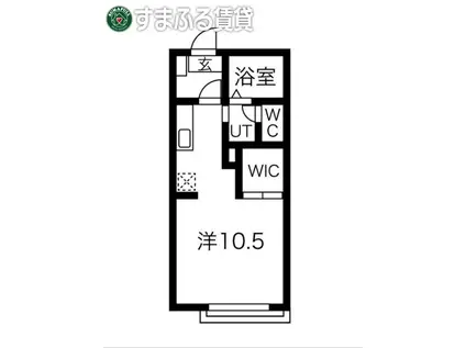 クラヴィエN-IV(ワンルーム/1階)の間取り写真