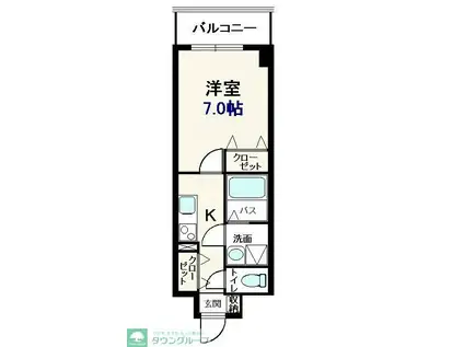 クラウドヒル墨田(1K/2階)の間取り写真