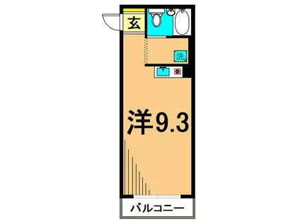 タピオラ中目黒(ワンルーム/1階)の間取り写真