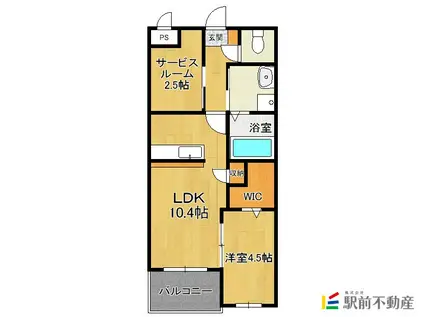 EMIREA鳥栖駅前(1LDK/2階)の間取り写真