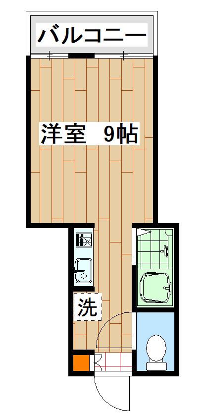 1ST.Sビル(ワンルーム/3階)の間取り写真
