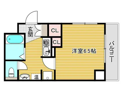 ファビュロスSANKO(1K/2階)の間取り写真