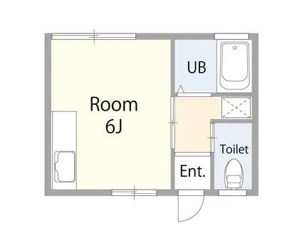 ヴィラ ソレイユ3(ワンルーム/2階)の間取り写真