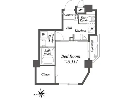 コスモリード大森町(1K/2階)の間取り写真