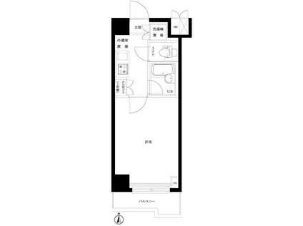 ルーブル中野ガーデン(1K/7階)の間取り写真