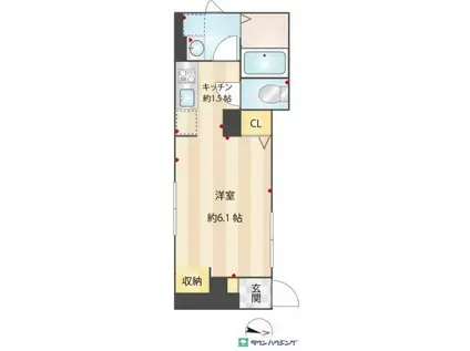 LA ANGE DE 代々木(1K/1階)の間取り写真