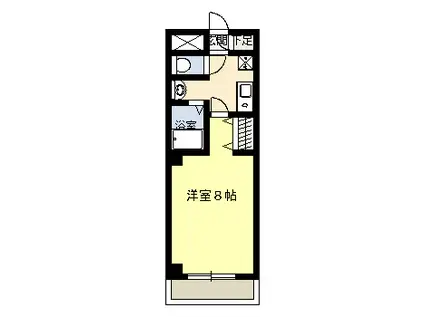 クレールシャルマン(1K/2階)の間取り写真