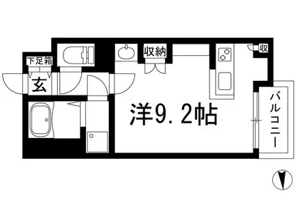 レオネクスト南花屋敷(ワンルーム/2階)の間取り写真