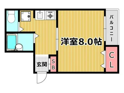 ハイツリリーフ(1K/2階)の間取り写真