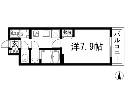 エルピスN4(1K/2階)の間取り写真