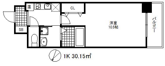 アドバンス三宮Ⅲリンクス(1K/11階)の間取り写真