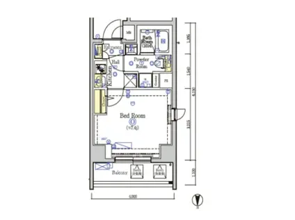 SHOKEN RESIDENCE川崎東門前III(1K/9階)の間取り写真