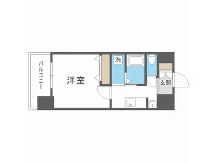 プルミエール天王寺(1K/11階)の間取り写真