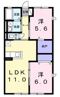 サンライトEYハイム(2LDK/2階)の間取り写真
