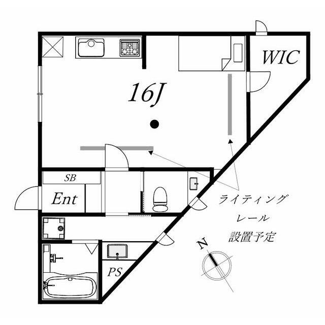 APPARTEMENT 3(ワンルーム/1階)の間取り写真