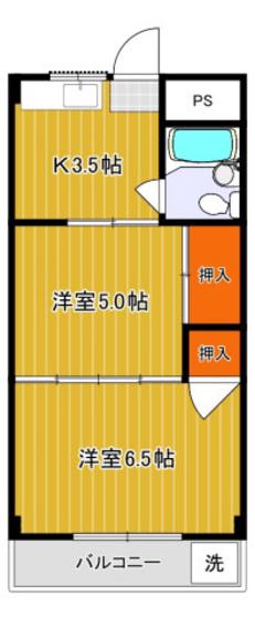メゾンFUKAI(2K/3階)の間取り写真