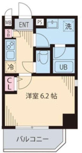 シャルマン三鷹(1K/5階)の間取り写真