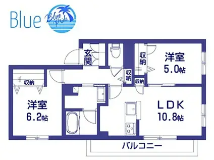 ランポポ コティ ガンダ(2LDK/1階)の間取り写真