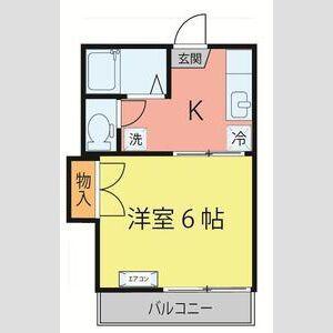 エルメゾン荒町(1K/1階)の間取り写真