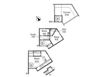 IL CIELO LA FORESTA(2LDK/1階)の間取り写真