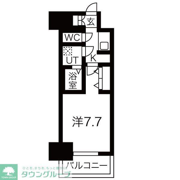 メイクス名駅太閤(1K/1階)の間取り写真