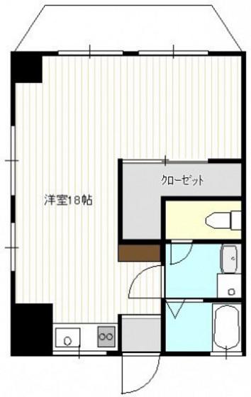 フラーリッシュ舟入南(ワンルーム/3階)の間取り写真