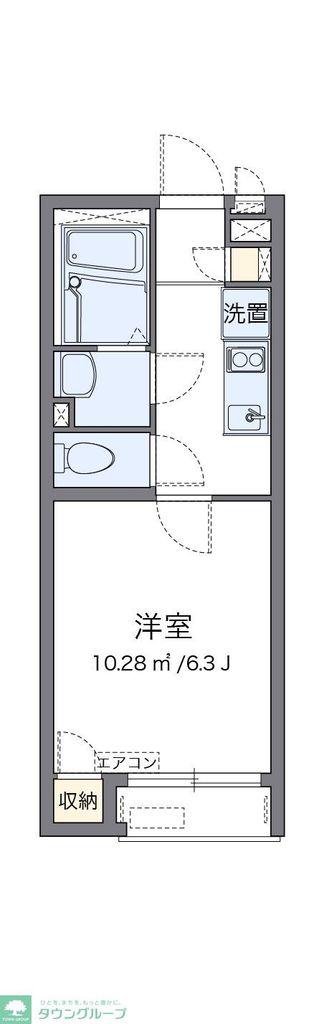 レオネクストボナール JOY(1K/1階)の間取り写真