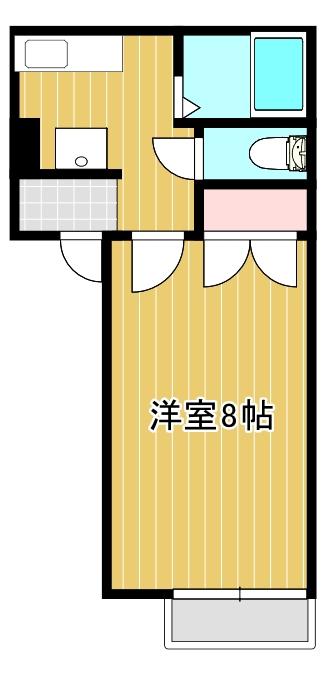 プチランス(1K/1階)の間取り写真