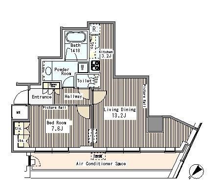 MY TOWER RESIDENCE マイタワーレジデンス(1LDK/14階)の間取り写真