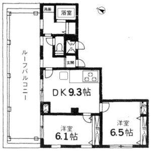 エイペックス上池台(2DK/4階)の間取り写真