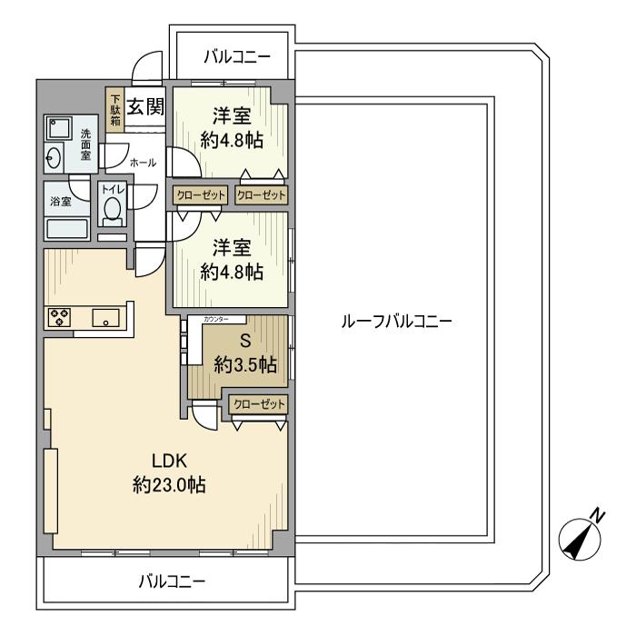 行徳ホワイトハイツ(2SLDK/5階)の間取り写真