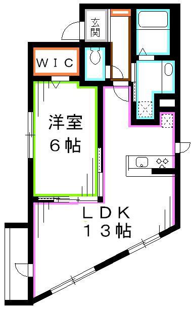 アルモ井の頭(1LDK/3階)の間取り写真