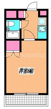 セジュール武蔵野(1K/4階)の間取り写真