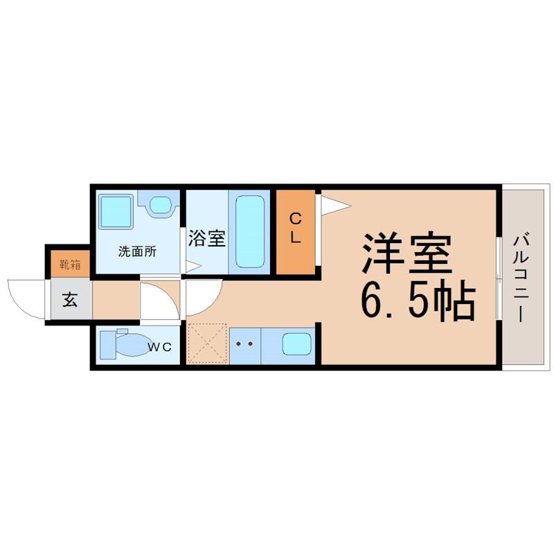 パセオ吹上(1K/2階)の間取り写真