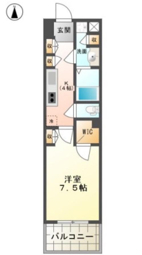 VILLA PRIMA(1K/3階)の間取り写真